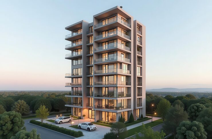 RedBricks Palm Hills Block B residential complex with 2 and 3 BHK apartments in Kulshekar Chowki