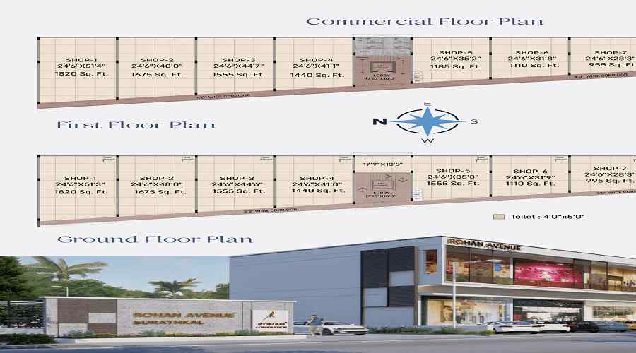 Rohan Avenue in Surathkal 3 BHK floor plan